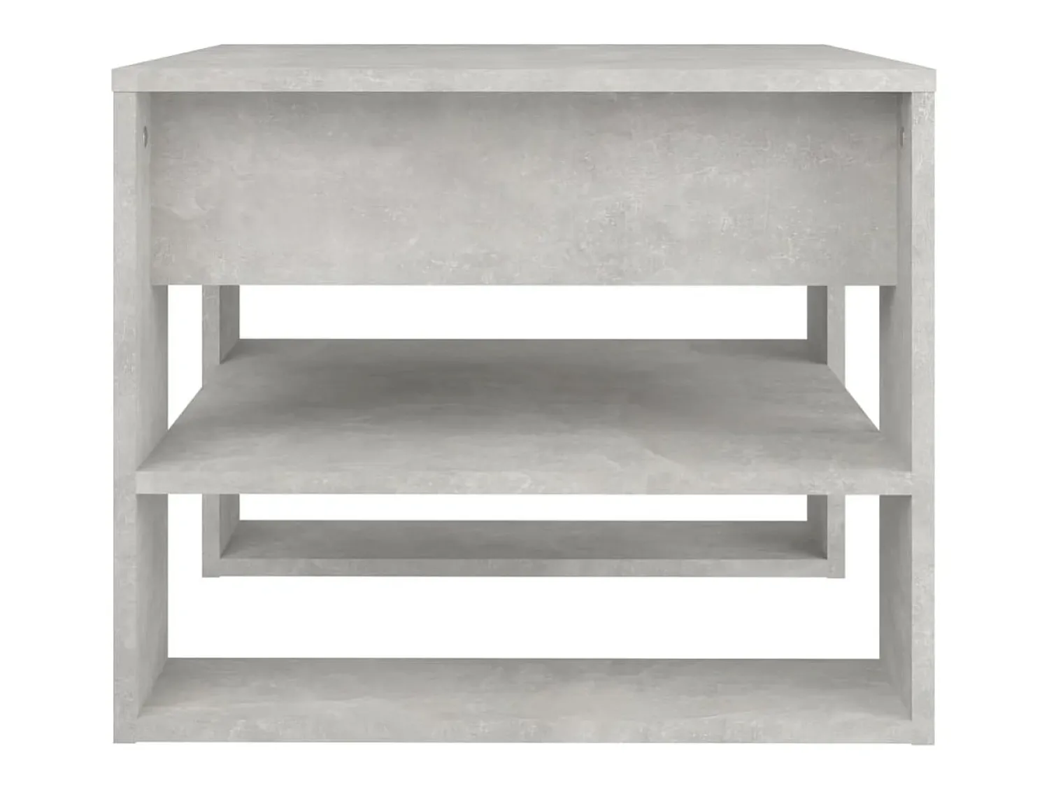 Mesa De Centro| Mesa de centro | Mesa de apoio 55.5x55x45 cm madeira processada cinza cimento Cinzento