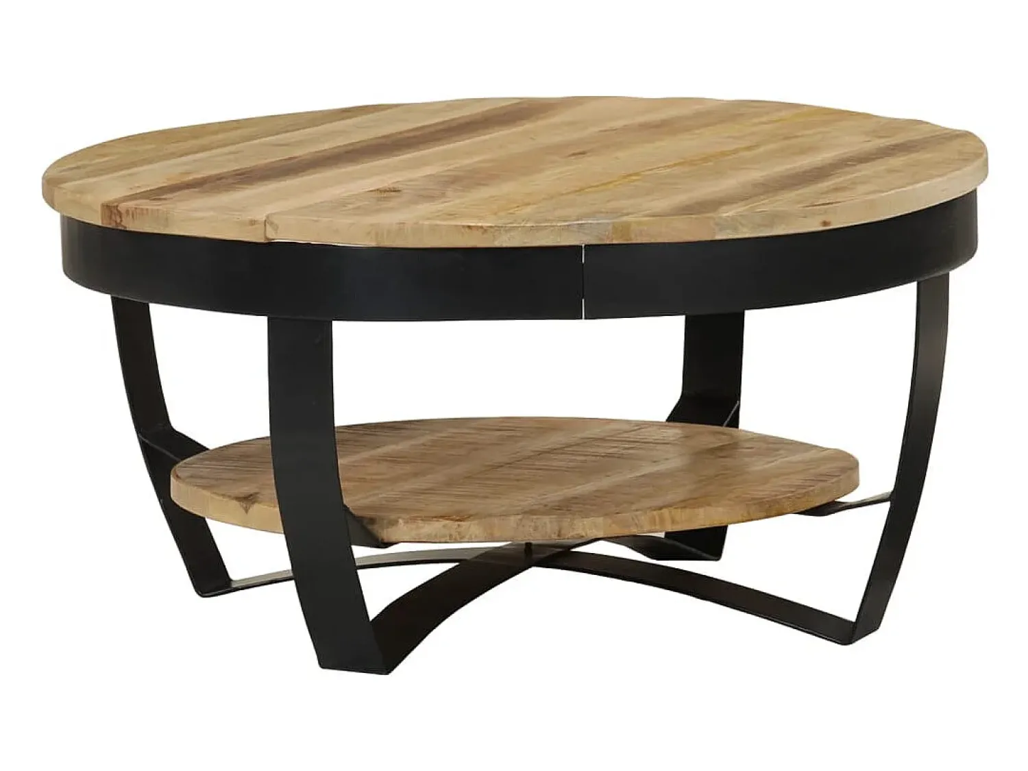 Hot Mesa de centro | Mesa de apoio | Mesa de café madeira de mangueira maciça áspera 65x32 cm Castanho