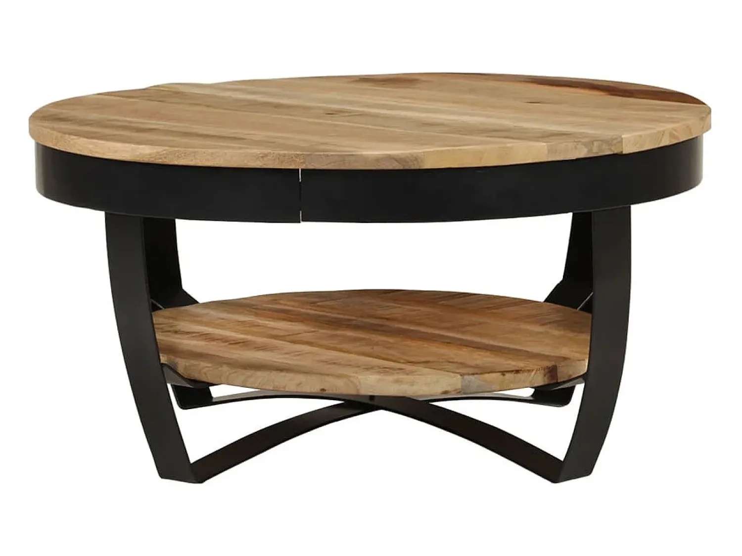 Hot Mesa de centro | Mesa de apoio | Mesa de café madeira de mangueira maciça áspera 65x32 cm Castanho