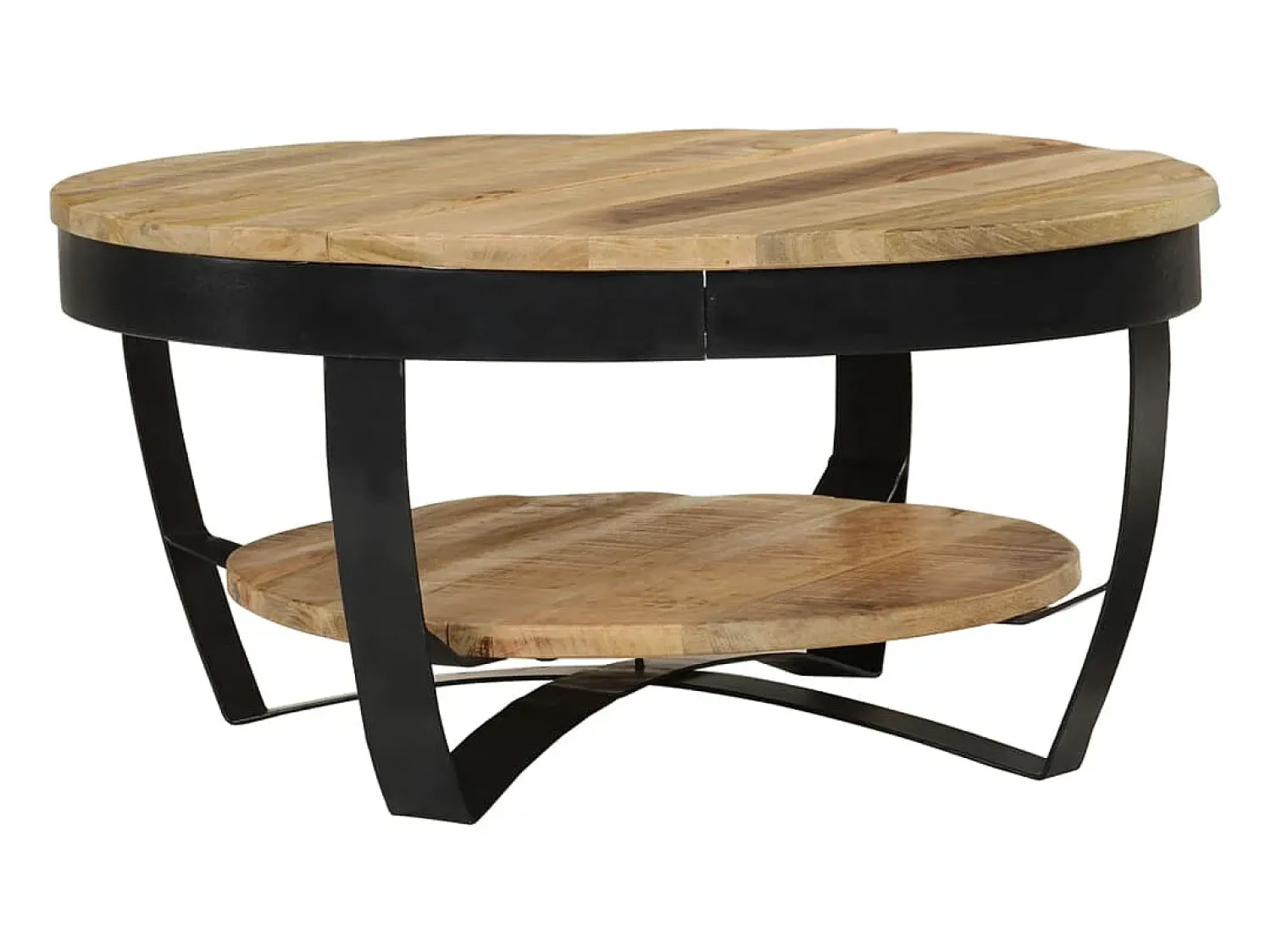 Hot Mesa de centro | Mesa de apoio | Mesa de café madeira de mangueira maciça áspera 65x32 cm Castanho