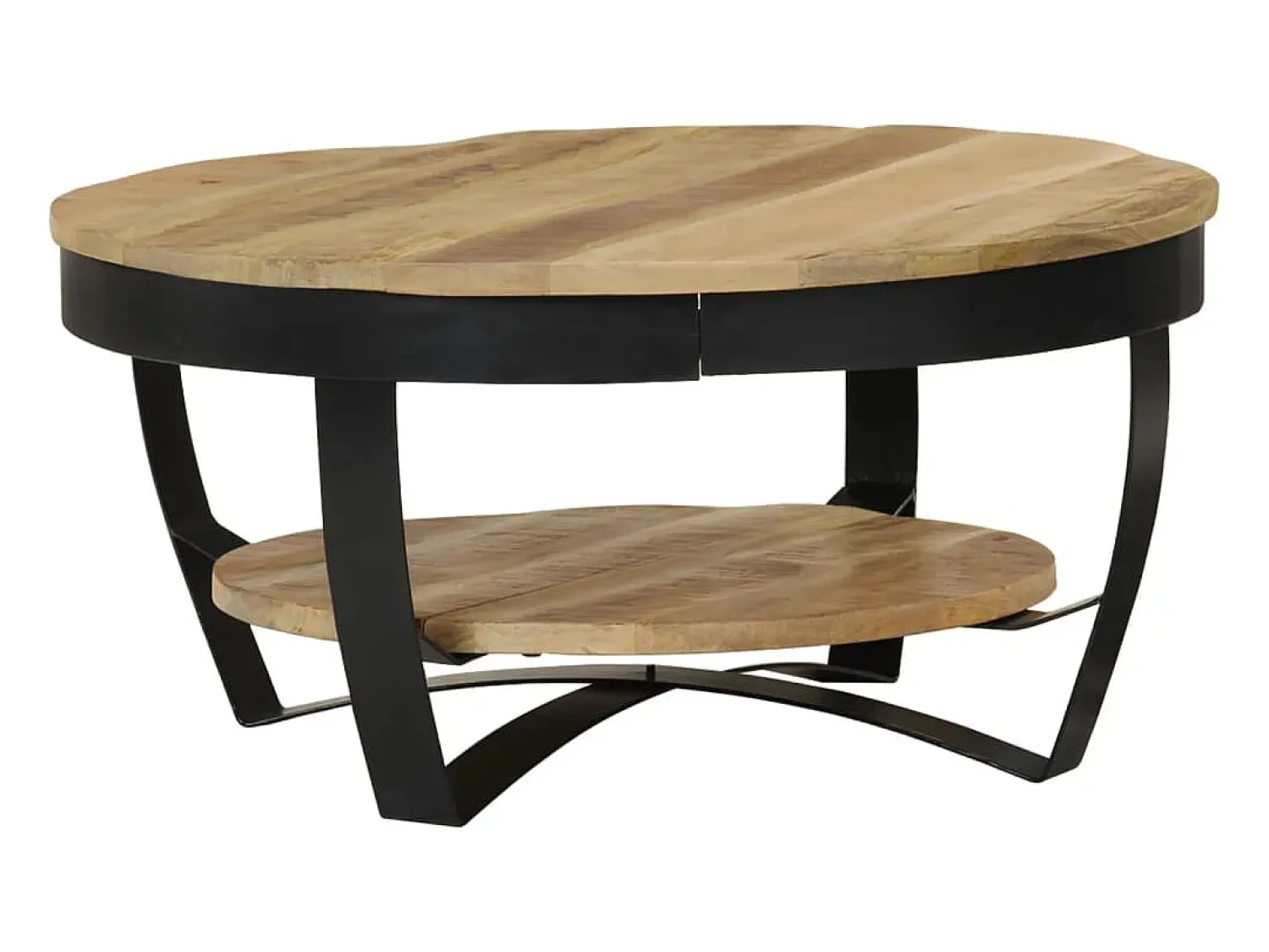 Hot Mesa de centro | Mesa de apoio | Mesa de café madeira de mangueira maciça áspera 65x32 cm Castanho