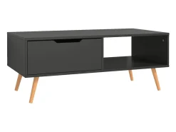 Outlet Mesa de centro | Mesa de apoio 100x49.5x43 cm derivados de madeira cinza Cinzento