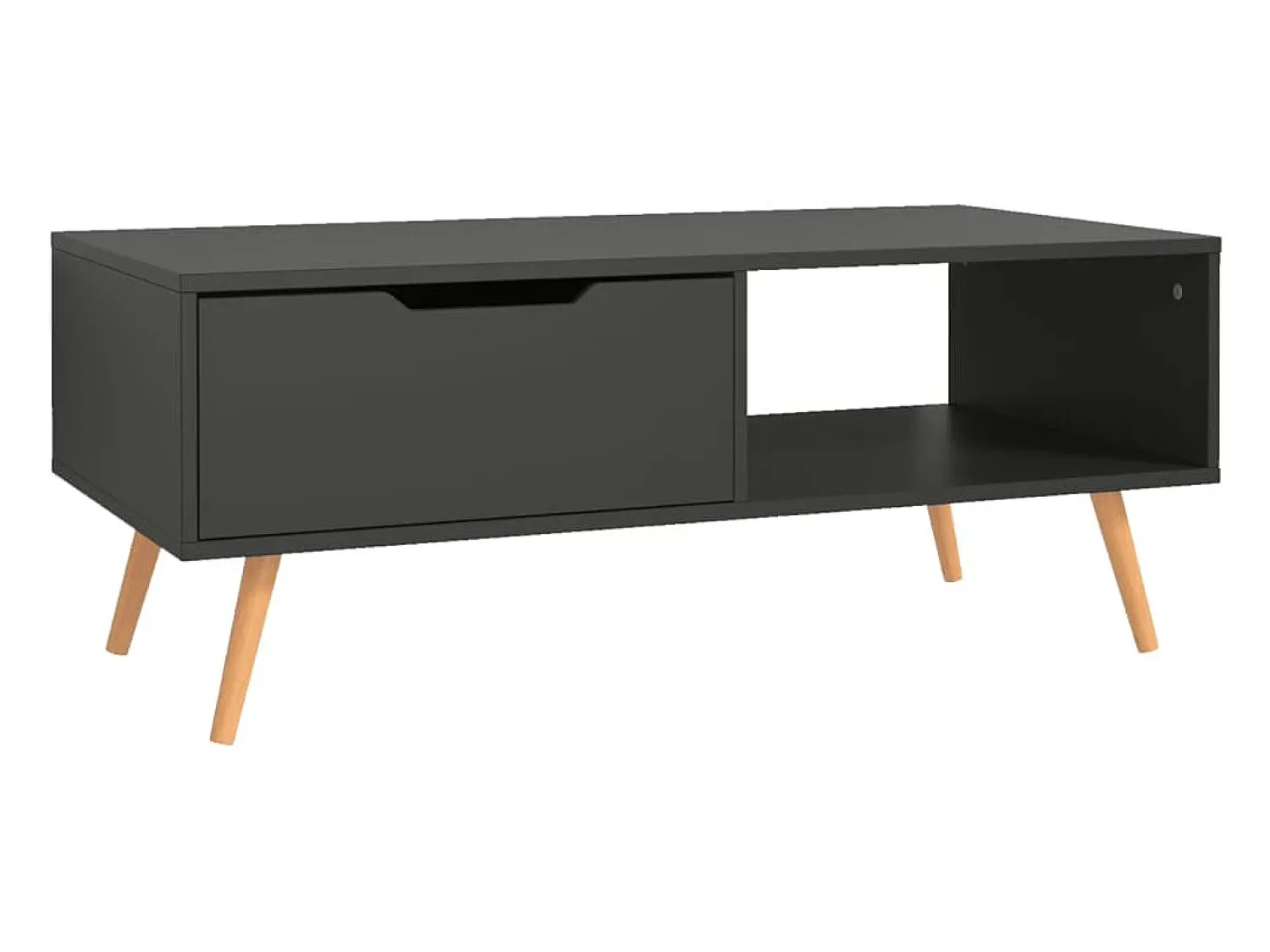 Outlet Mesa de centro | Mesa de apoio 100x49.5x43 cm derivados de madeira cinza Cinzento