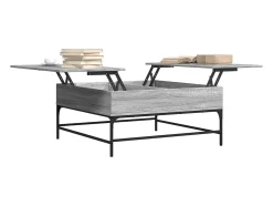 Online Mesa de centro | Mesa de apoio 95x95x45 cm derivados madeira/metal cinza sonoma Cinzento