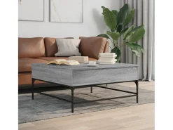 Online Mesa de centro | Mesa de apoio 95x95x45 cm derivados madeira/metal cinza sonoma Cinzento
