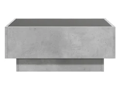 Mesa De Centro| Mesa de centro | Mesa de apoio c/ LEDs 70x50x30 cm derivados de madeira Cinzento