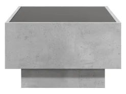 Mesa De Centro| Mesa de centro | Mesa de apoio c/ LEDs 70x50x30 cm derivados de madeira Cinzento