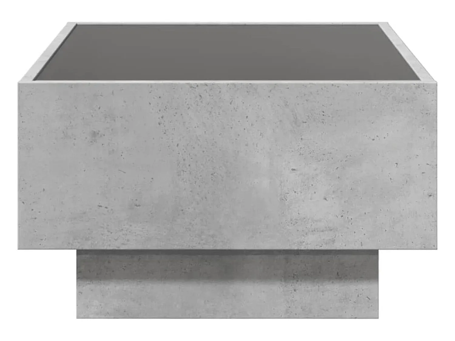 Mesa De Centro| Mesa de centro | Mesa de apoio c/ LEDs 70x50x30 cm derivados de madeira Cinzento