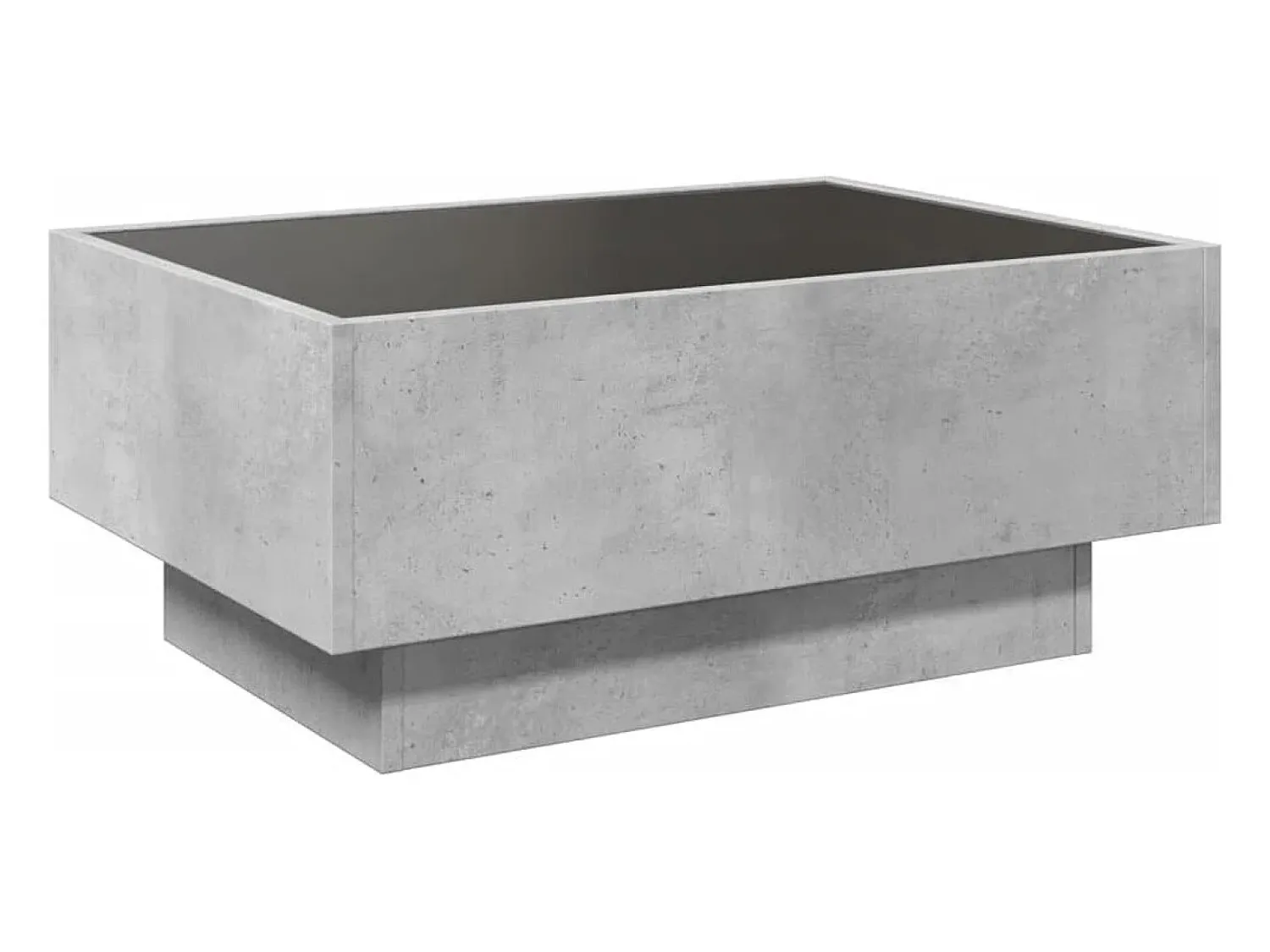 Mesa De Centro| Mesa de centro | Mesa de apoio c/ LEDs 70x50x30 cm derivados de madeira Cinzento