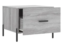 Mesa De Centro* Mesa de centro | Mesa de apoio 50x50x40 cm derivados madeira sonoma cinza Cinzento