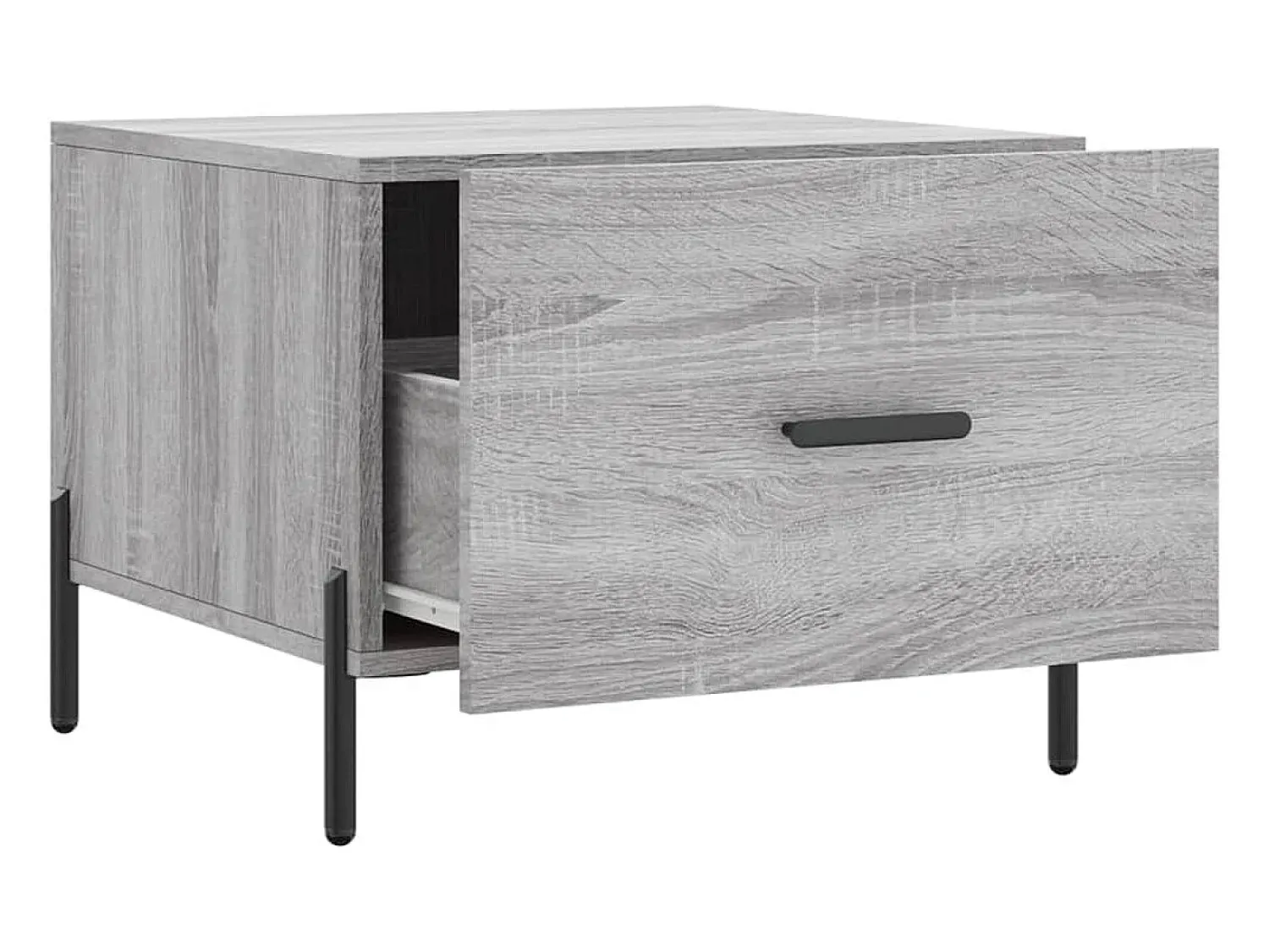 Mesa De Centro* Mesa de centro | Mesa de apoio 50x50x40 cm derivados madeira sonoma cinza Cinzento