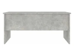 Mesa de centro | Mesa de apoio 102x50.5x46.5cm madeira processada cinza cimento^ Mesa De Centro