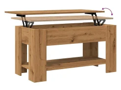 Mesa de centro | Mesa de apoio | Mesa de café em carvalho artesanal 101x49x52 cm^ Mesa De Centro