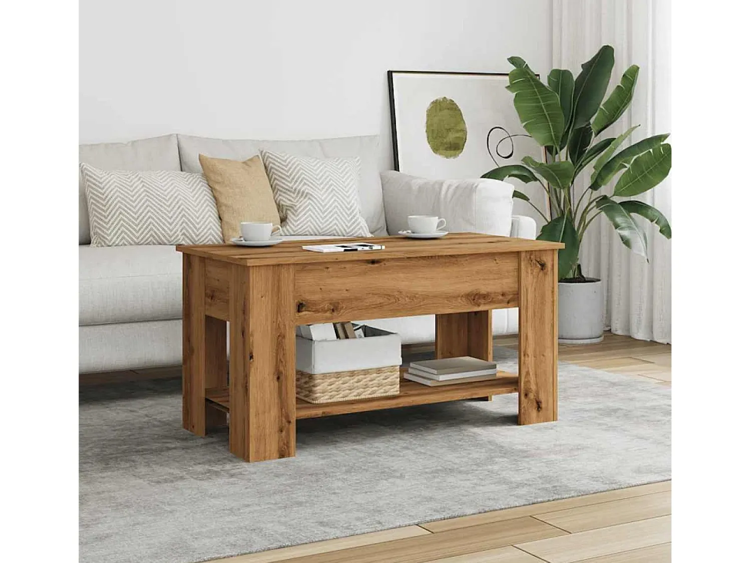 Mesa de centro | Mesa de apoio | Mesa de café em carvalho artesanal 101x49x52 cm^ Mesa De Centro