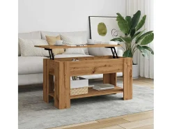 Mesa de centro | Mesa de apoio | Mesa de café em carvalho artesanal 101x49x52 cm^ Mesa De Centro
