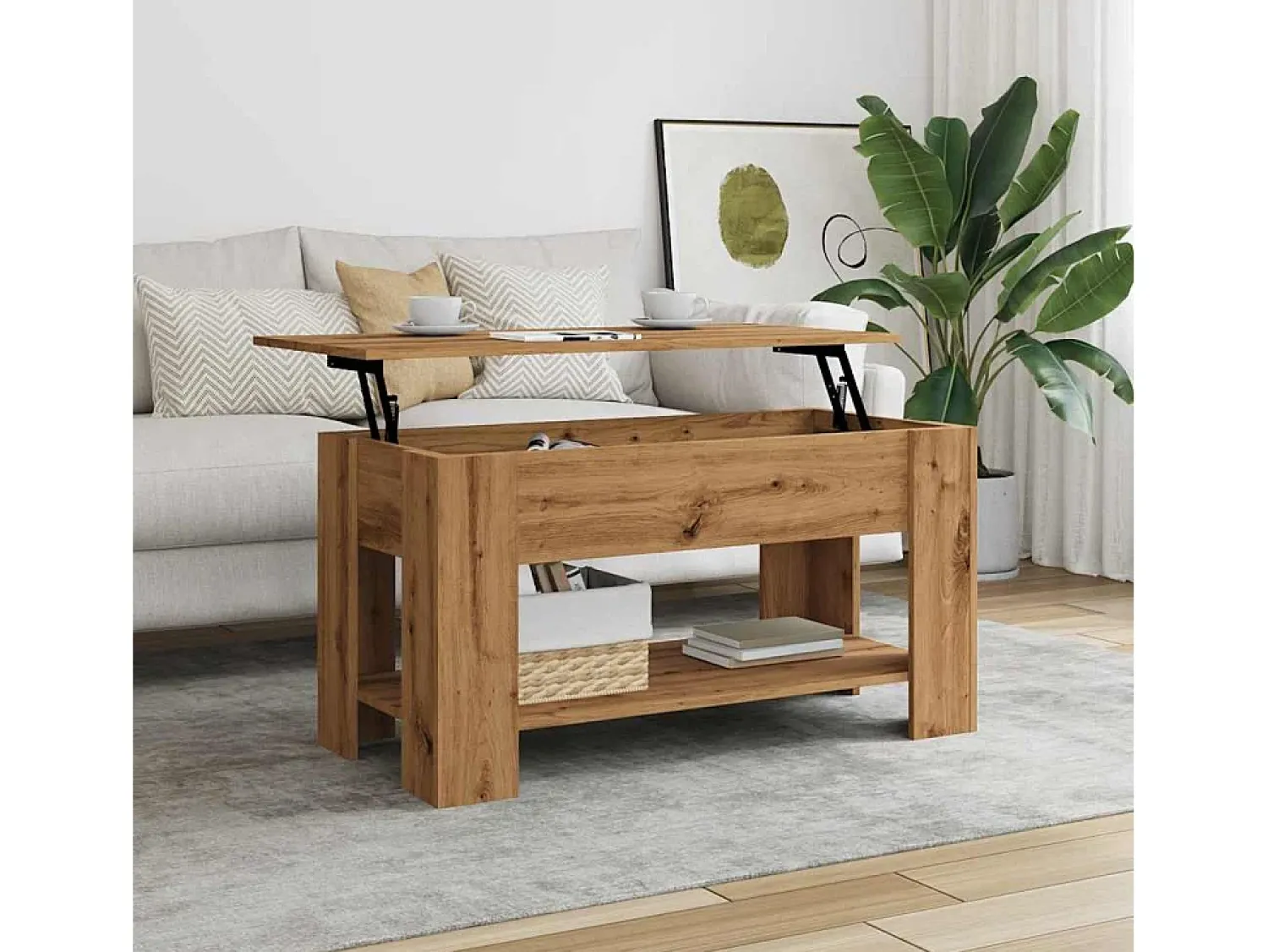 Mesa de centro | Mesa de apoio | Mesa de café em carvalho artesanal 101x49x52 cm^ Mesa De Centro