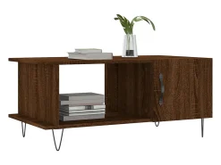 Discount Mesa de centro | Mesa de apoio 90x50x40 cm derivados de madeira carvalho Castanho
