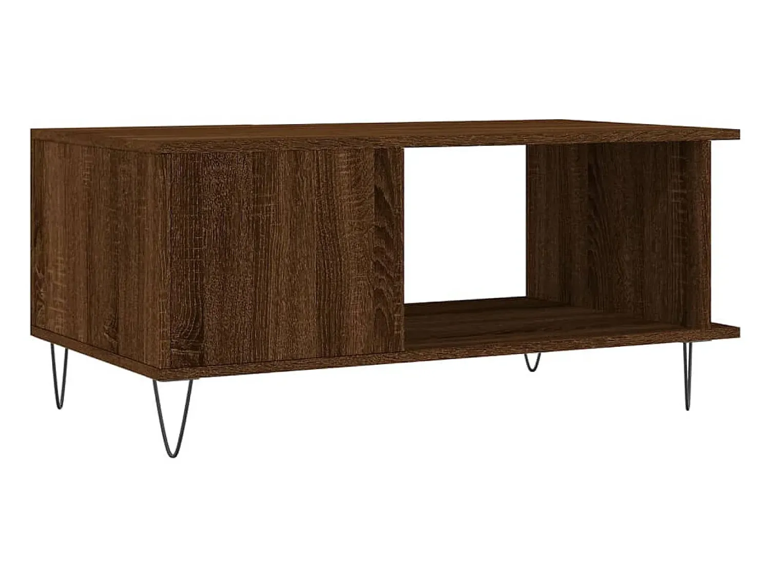 Discount Mesa de centro | Mesa de apoio 90x50x40 cm derivados de madeira carvalho Castanho