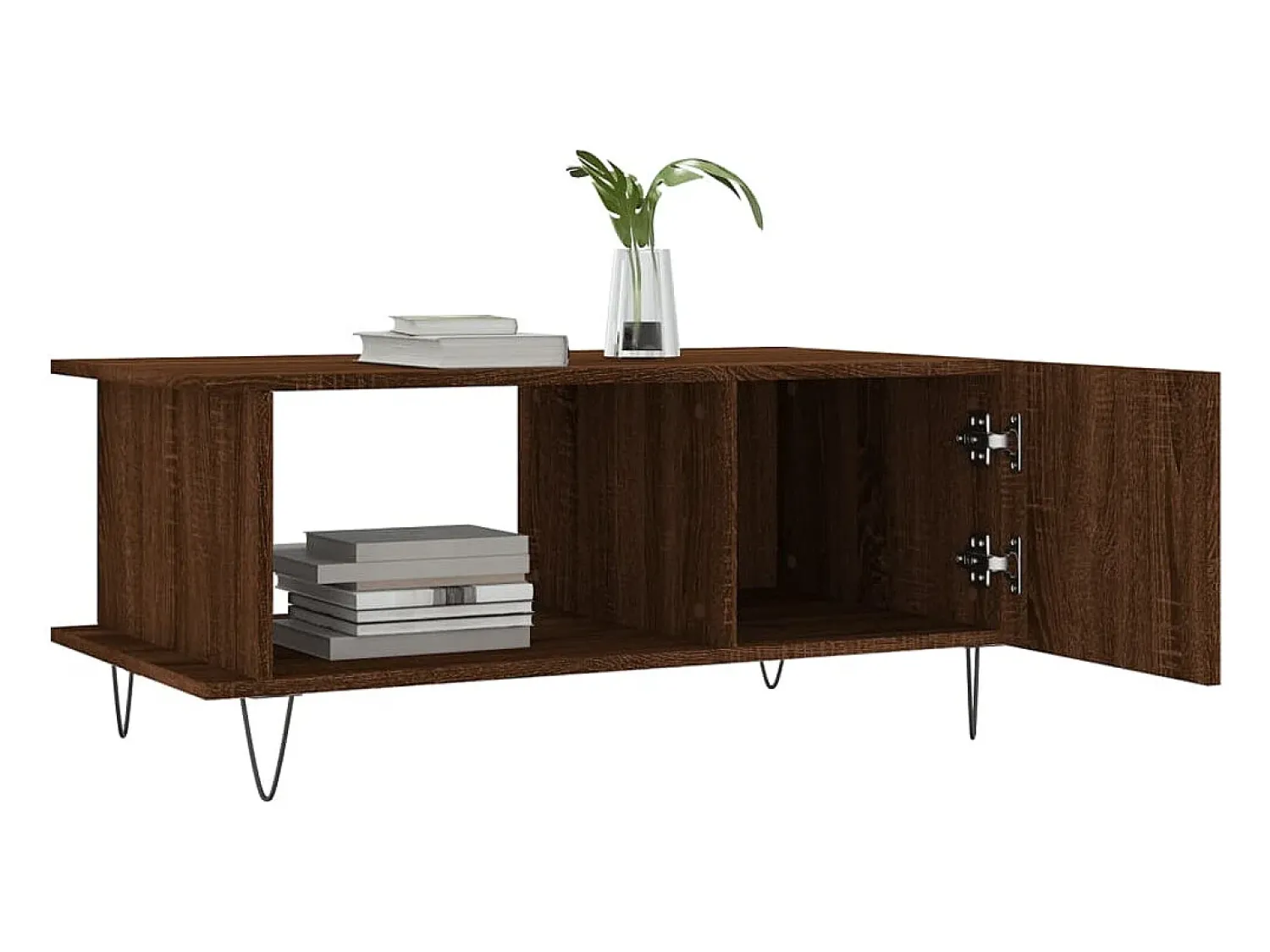 Discount Mesa de centro | Mesa de apoio 90x50x40 cm derivados de madeira carvalho Castanho