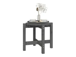 Best Mesa de centro | Mesa de apoio Ø 52.5x45 cm madeira de pinho maciça Cinzento