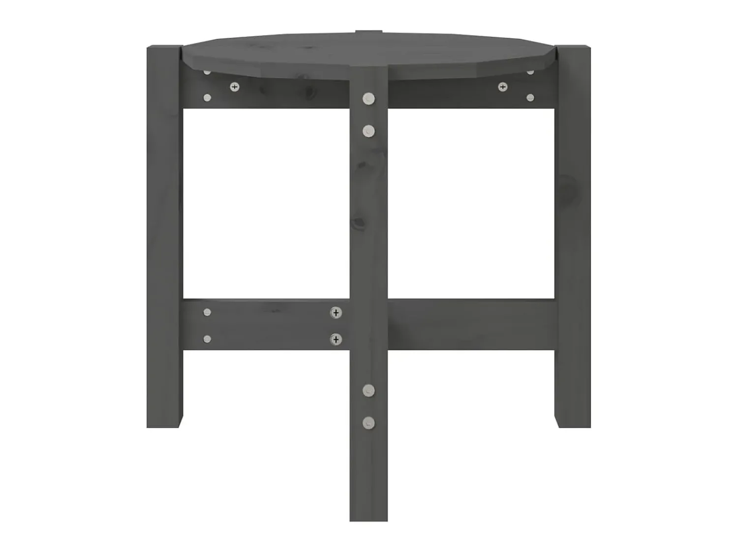 Best Mesa de centro | Mesa de apoio Ø 52.5x45 cm madeira de pinho maciça Cinzento