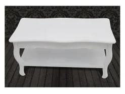 Mesa De Centro| Mesa de centro | Mesa de apoio | Mesa de café com 2 prateleiras MDF Branco