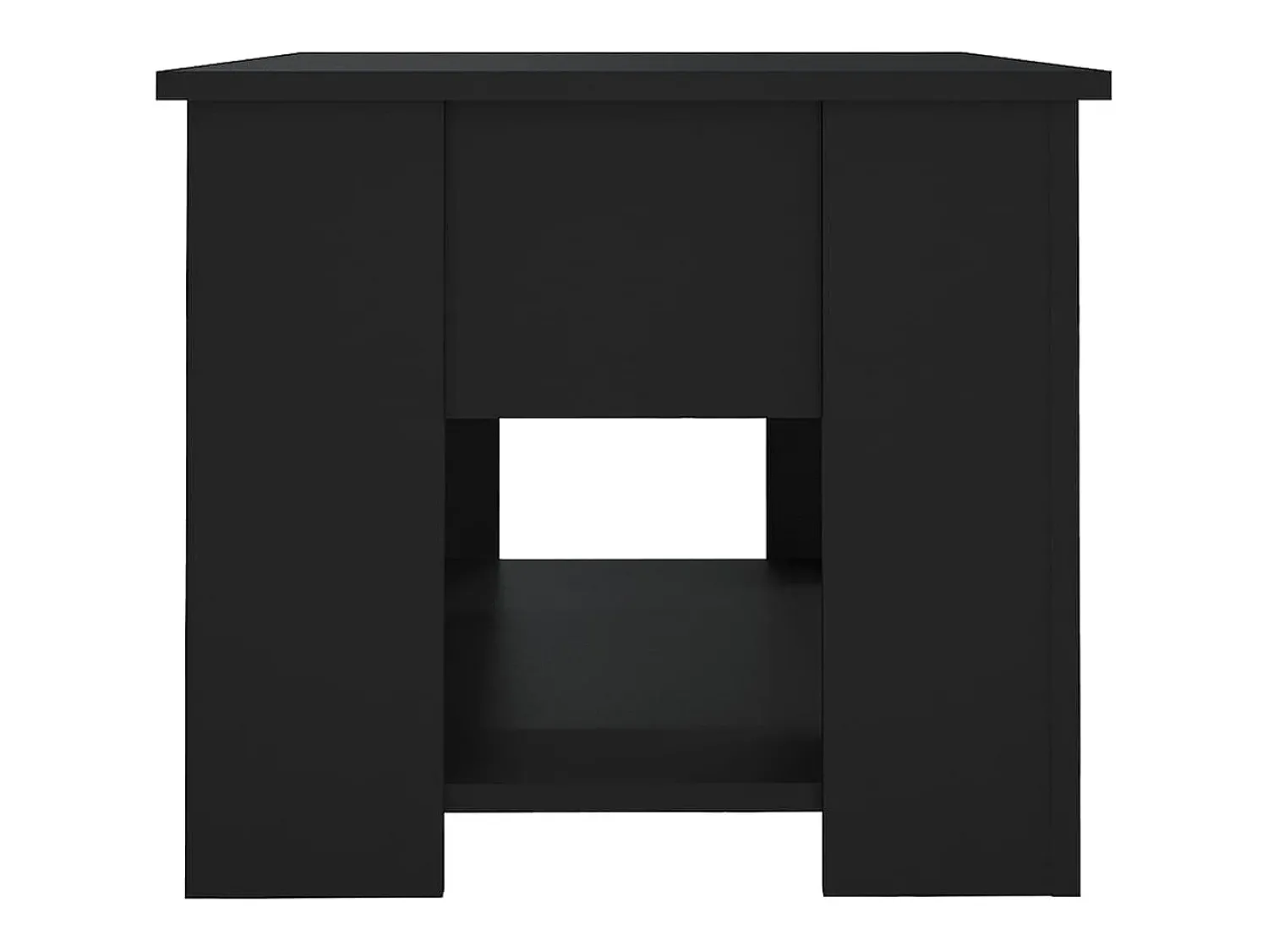 Mesa De Centro* Mesa de centro | Mesa de apoio 79x49x41 cm madeira processada Preto