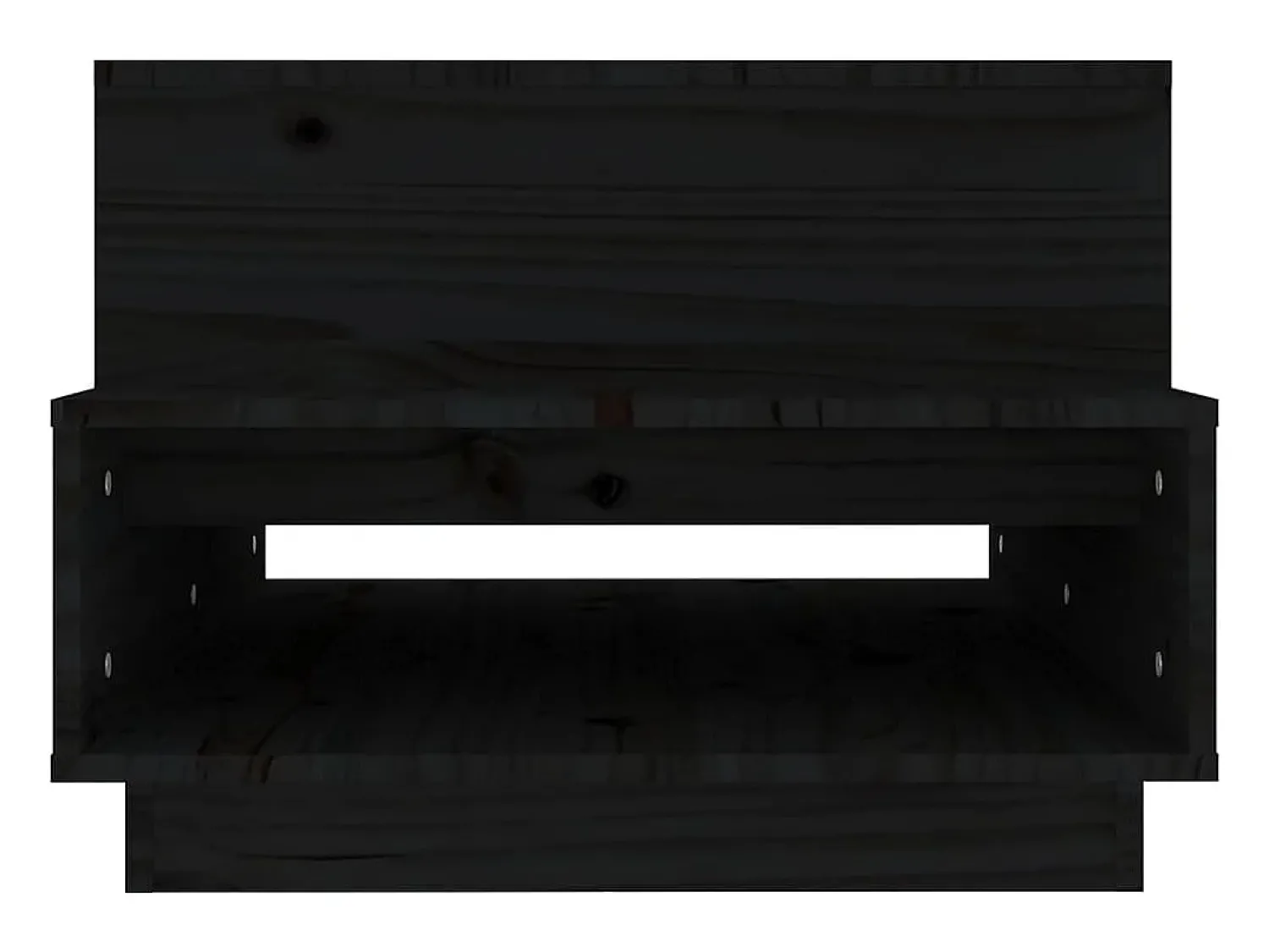 Best Mesa de centro | Mesa de apoio 80x55x40.5 cm madeira de pinho maciça Preto