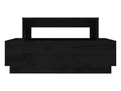 Best Mesa de centro | Mesa de apoio 80x55x40.5 cm madeira de pinho maciça Preto
