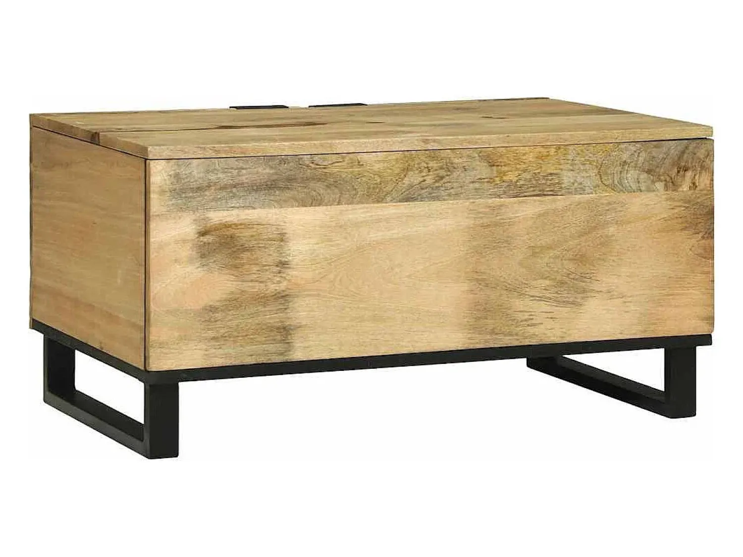 Mesa De Centro| Mesa de centro | Mesa de apoio | Mesa de café Marrom e Preto 80x50x40 cm Bege