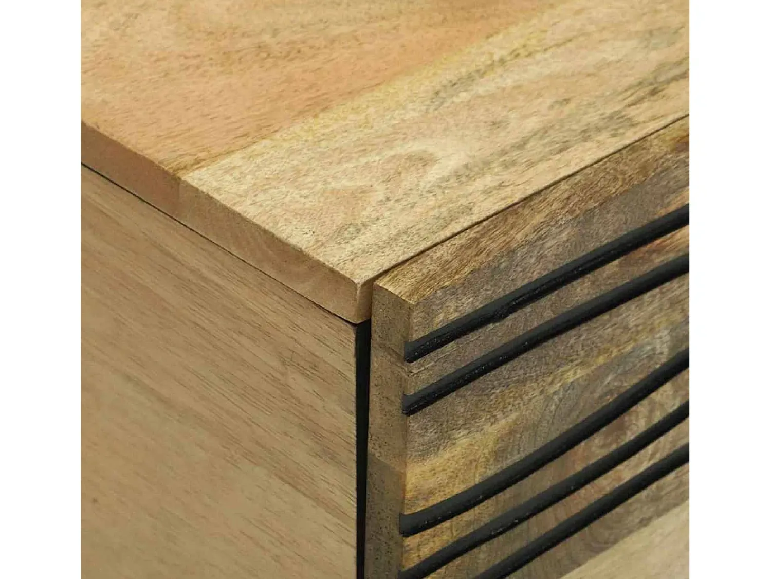 Mesa De Centro| Mesa de centro | Mesa de apoio | Mesa de café Marrom e Preto 80x50x40 cm Bege