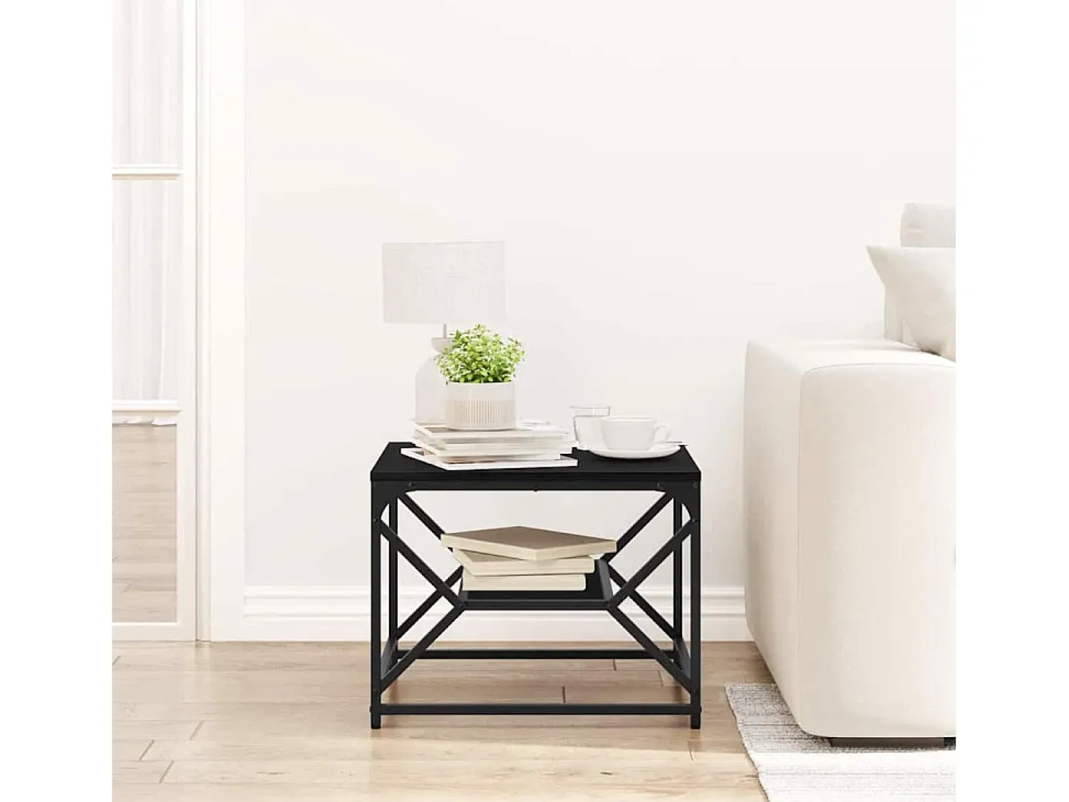 Sale Mesa de centro | Mesa de apoio Carvalho 51x50x40 cm Preto