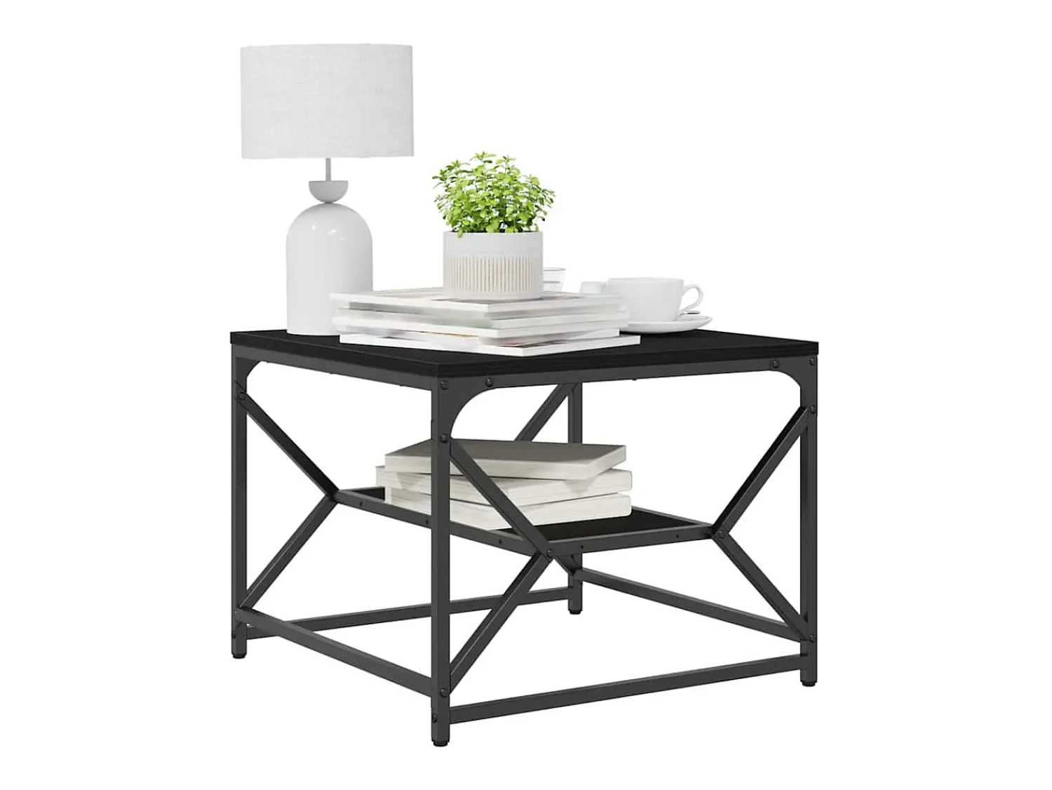 Sale Mesa de centro | Mesa de apoio Carvalho 51x50x40 cm Preto