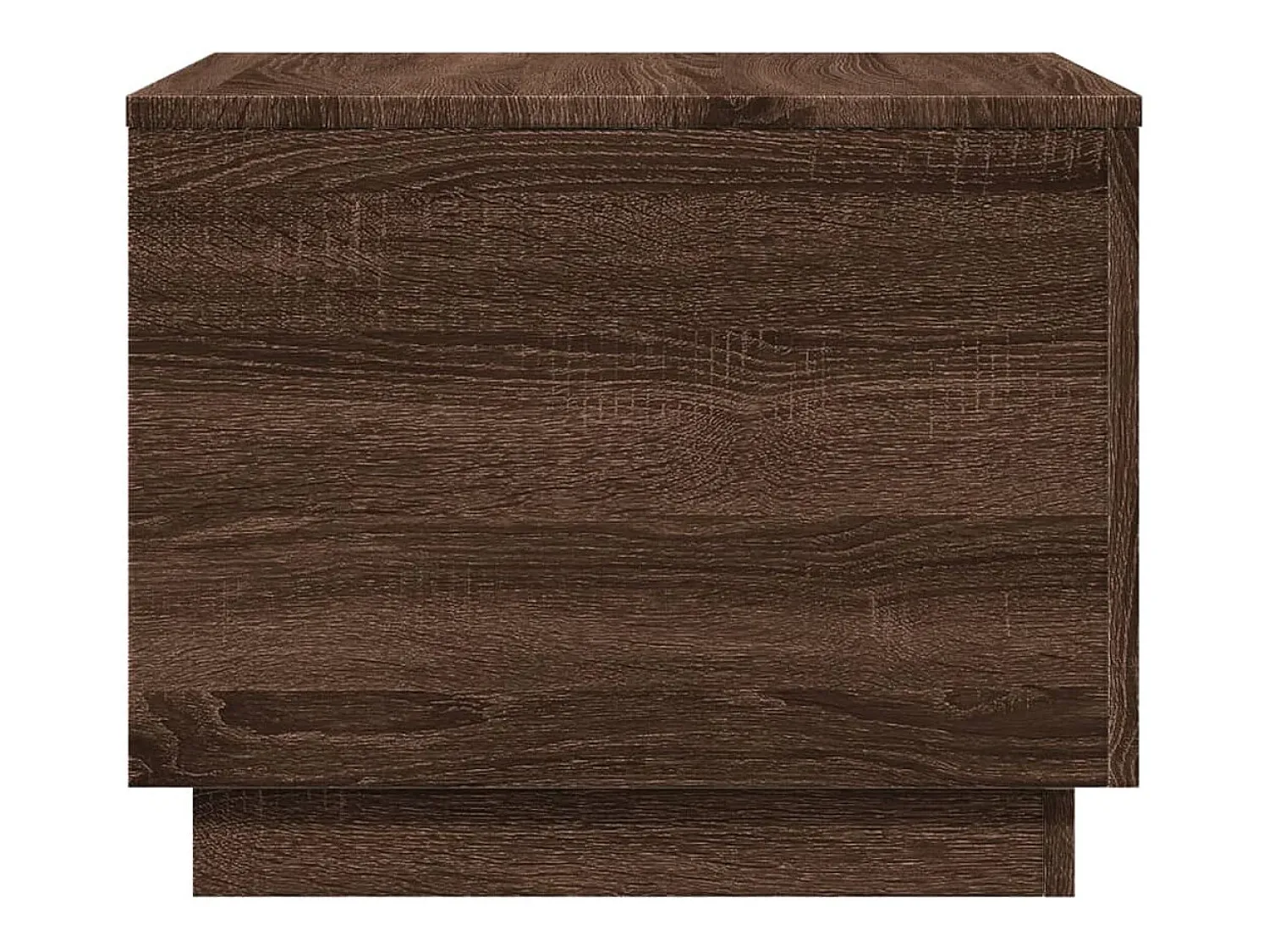 Best Mesa de centro | Mesa de apoio com luzes LED 50x50x40 cm carvalho Castanho