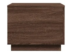 Best Mesa de centro | Mesa de apoio com luzes LED 50x50x40 cm carvalho Castanho