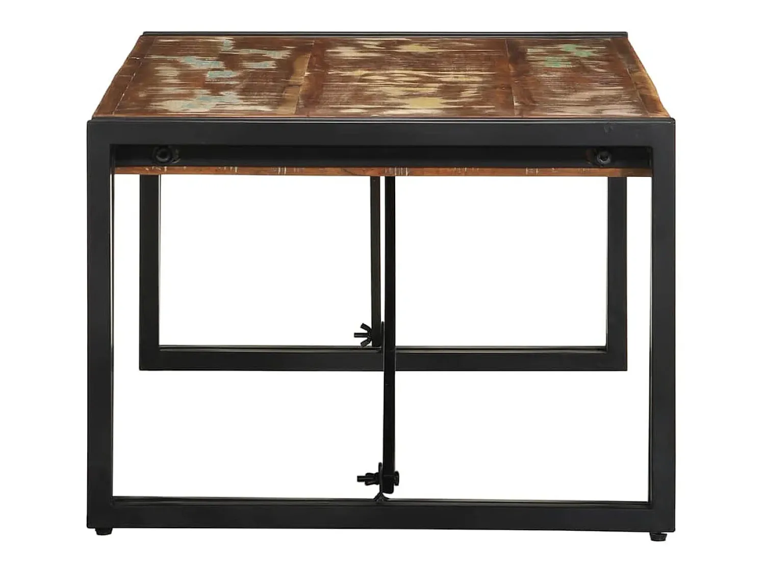 Mesa De Centro* Mesa de centro | Mesa de apoio 100x50x35 cm madeira maciça recuperada Multicor