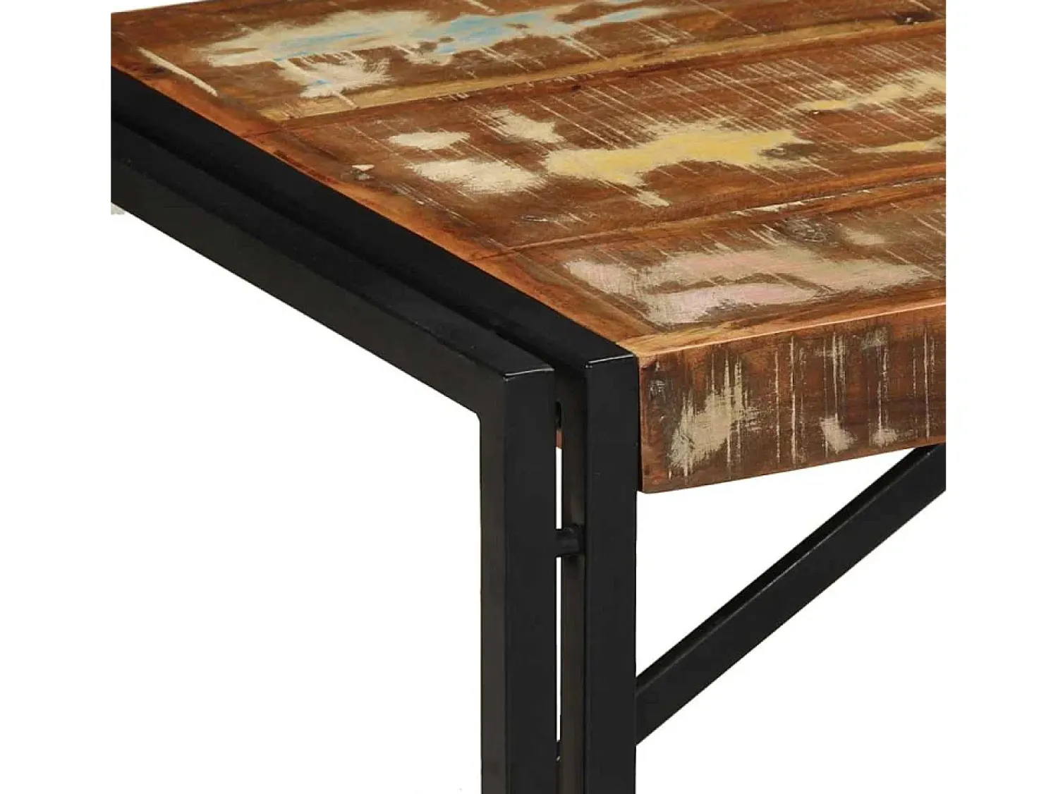 Mesa De Centro* Mesa de centro | Mesa de apoio 100x50x35 cm madeira maciça recuperada Multicor