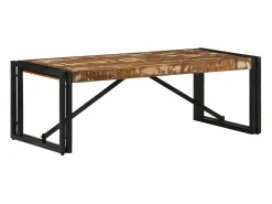 Mesa De Centro* Mesa de centro | Mesa de apoio 100x50x35 cm madeira maciça recuperada Multicor