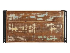 Mesa De Centro* Mesa de centro | Mesa de apoio 100x50x35 cm madeira maciça recuperada Multicor