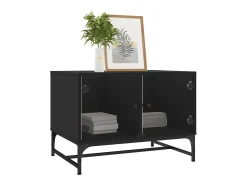 Mesa de centro | Mesa de apoio | Mesa de café c/ portas de vidro 68.5x50x50 cm^ Mesa De Centro