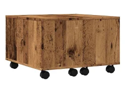 Mesa De Centro| Mesa de centro | Mesa de apoio 60x60x38 cm derivados de madeira madeira velha Castanho