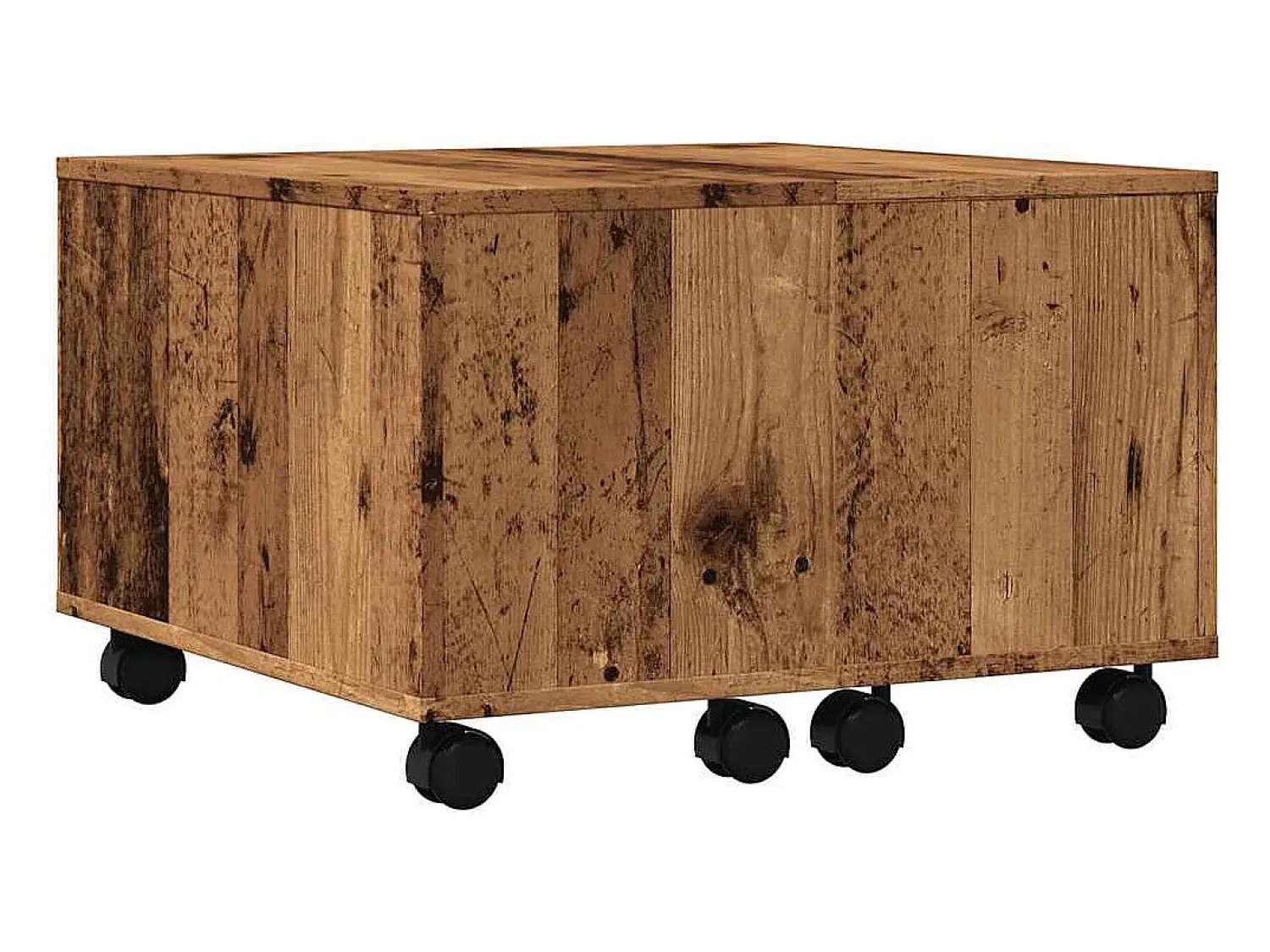 Mesa De Centro| Mesa de centro | Mesa de apoio 60x60x38 cm derivados de madeira madeira velha Castanho