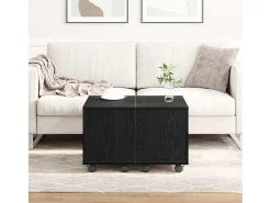 Mesa De Centro* Mesa de centro | Mesa de apoio Carvalho 60x60x38 cm Preto