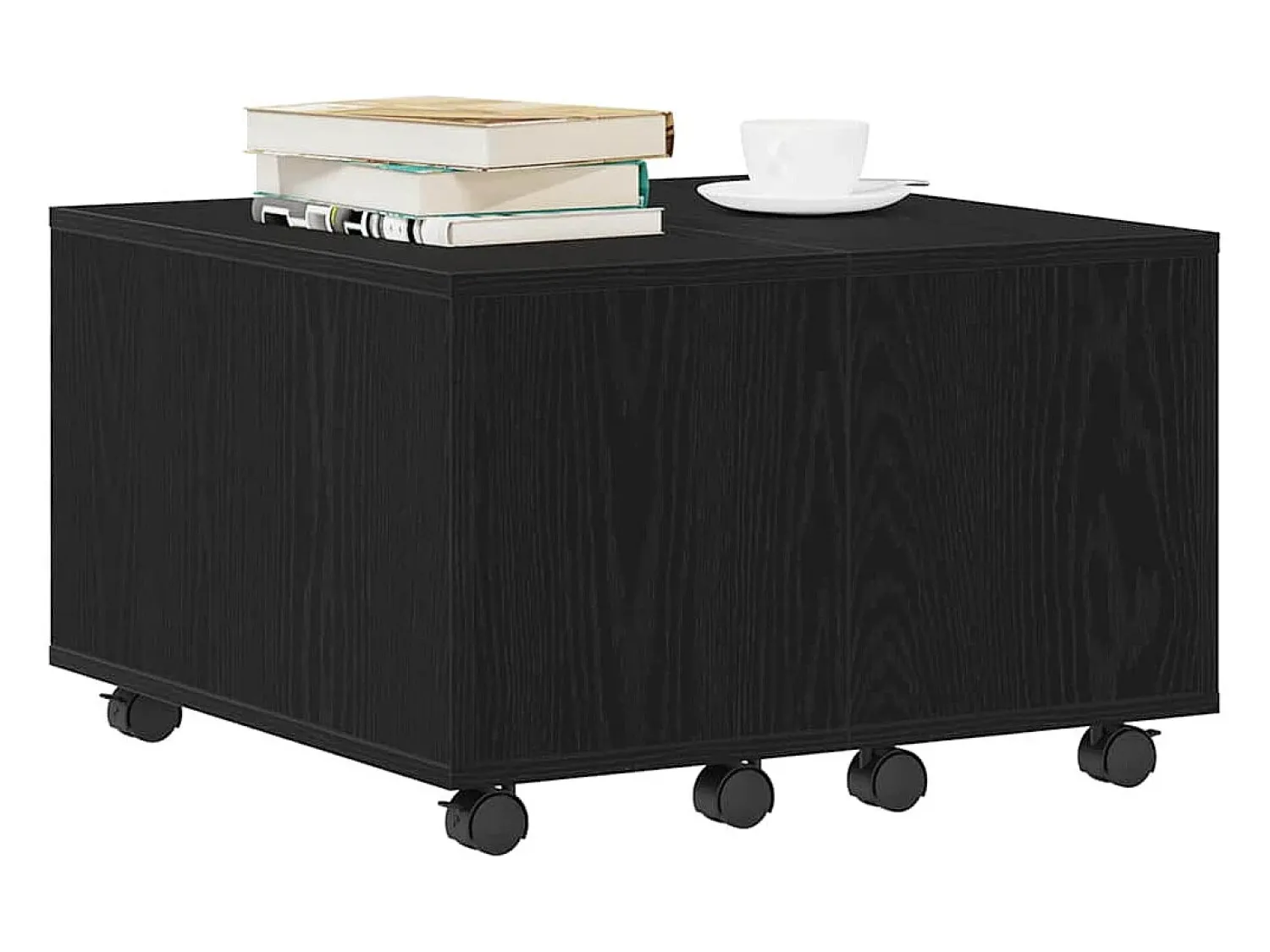 Mesa De Centro* Mesa de centro | Mesa de apoio Carvalho 60x60x38 cm Preto