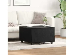 Mesa De Centro* Mesa de centro | Mesa de apoio Carvalho 60x60x38 cm Preto
