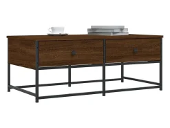 Mesa de centro | Mesa de apoio 100x51x40 cm derivados madeira carvalho^ Mesa De Centro