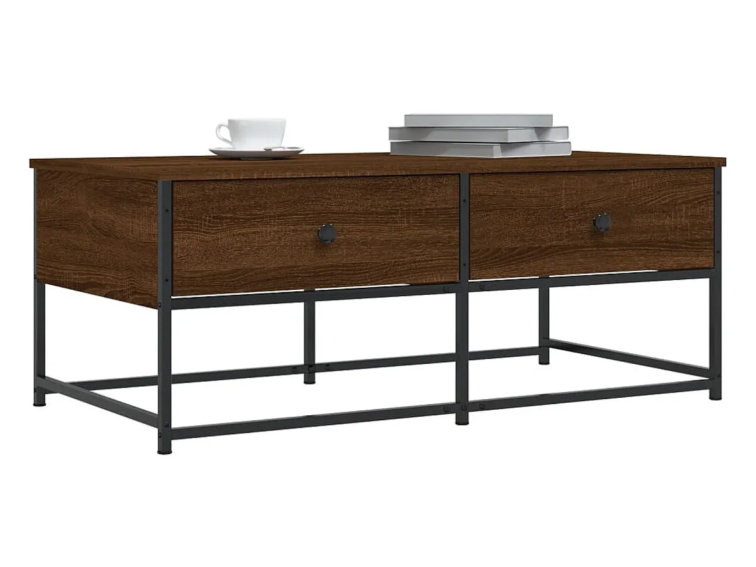 Mesa de centro | Mesa de apoio 100x51x40 cm derivados madeira carvalho^ Mesa De Centro