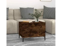 Mesa de centro | Mesa de apoio 60x44.5x45 cm derivados madeira carvalho fumado^ Mesa De Centro