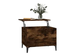 Mesa de centro | Mesa de apoio 60x44.5x45 cm derivados madeira carvalho fumado^ Mesa De Centro