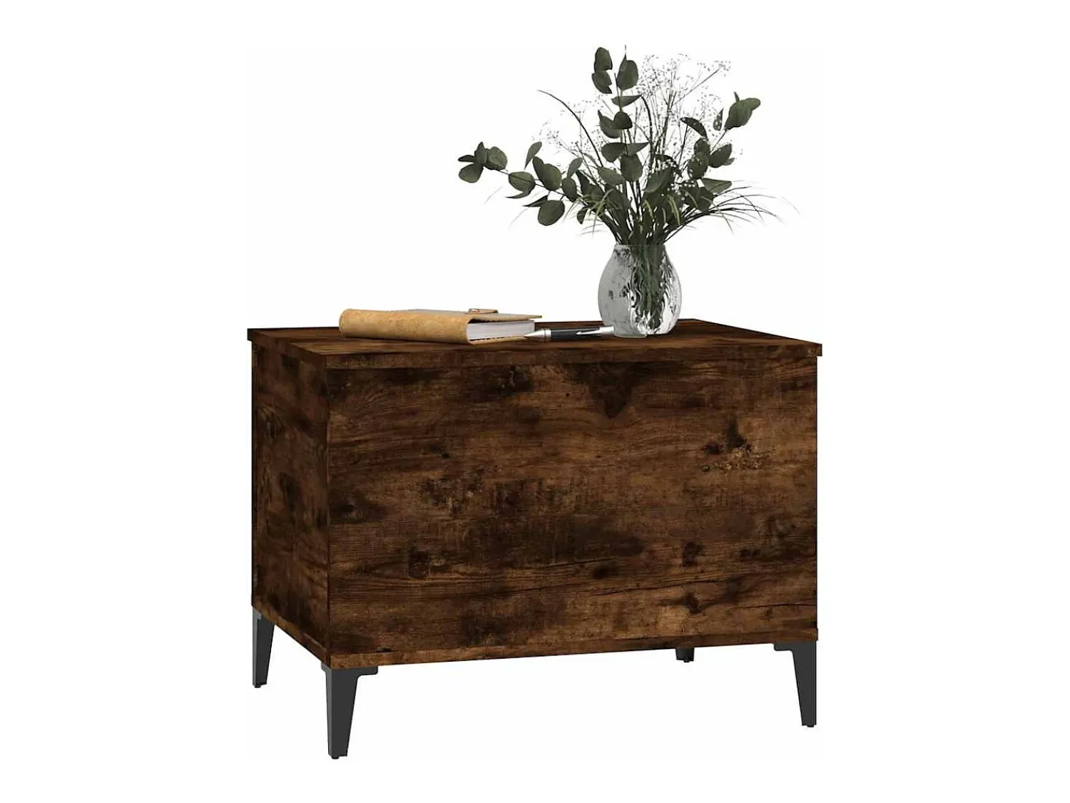 Mesa de centro | Mesa de apoio 60x44.5x45 cm derivados madeira carvalho fumado^ Mesa De Centro